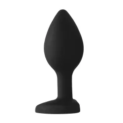 Ouch! Plug Bijou Anal Silicone Heart Noir 7 x 3.5 cm